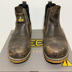 Keen steel toe Brown Leather Chukka Work Boots
